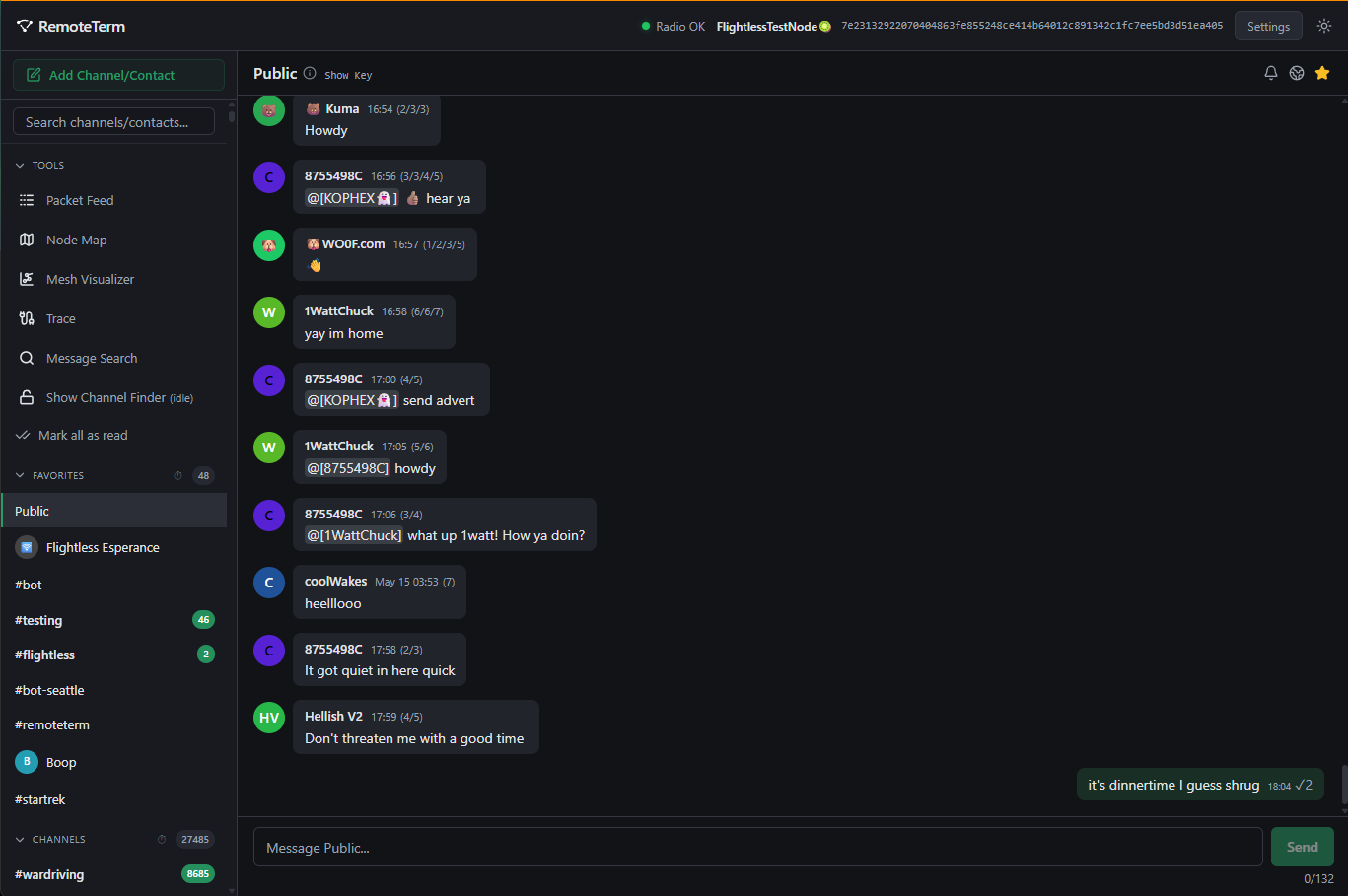 Screenshot of the application's web interface