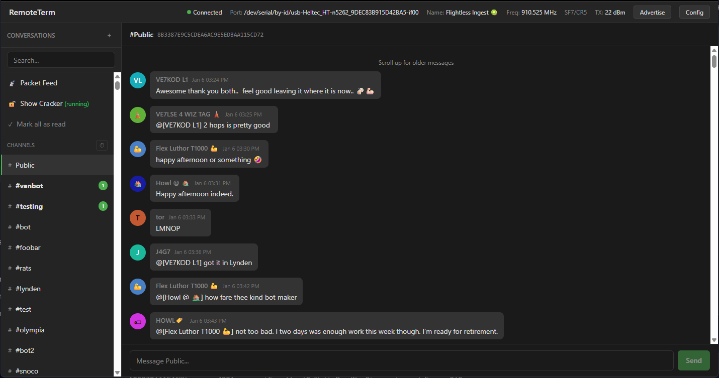 Screenshot of the application's web interface