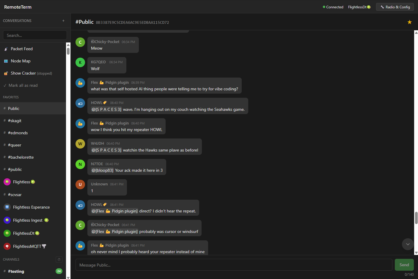 Screenshot of the application's web interface