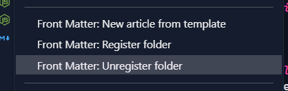 Register/unregister a folder