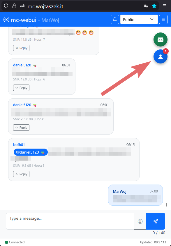 New repeater notification