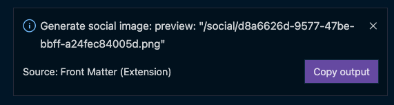 Custom action notification